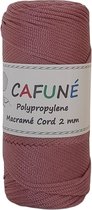 Cafuné Polypropyleen Macrame koord - 2mm - Oud Roze - PP4 - Haken - Macramé - Paracord - Polyester