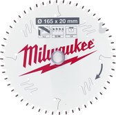 Lame de scie circulaire Milwaukee pour aluminium | Ø 165mm Trou d'axe 20mm 52T - 4932479087