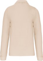 Herenpoloshirt met knopen en lange mouwen Light Sand - L