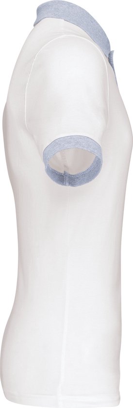 Kariban Piqué-herenpolo tweekleurig K258 - White / Oxford Grey - S