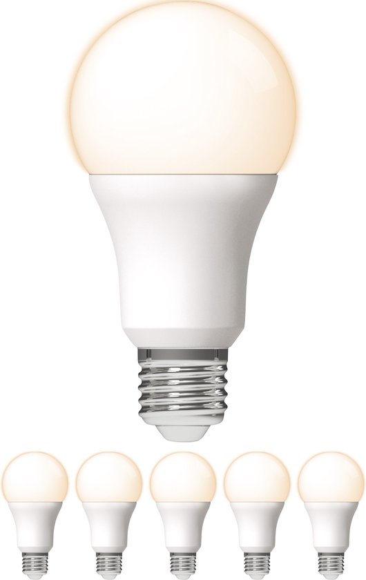 LED Lampen E27 - 16W (120W) - Warm wit - A60 Mat Peertje - 6 stuks