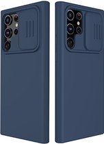 Nillkin Coque Samsung Galaxy S22 Ultra CamShield Siliconen Blauw