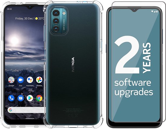 Coque Nokia G11 / G21 - Protecteur d'écran GlassGuard - Coque arrière ShockGuard Transparent & Protecteur d'écran