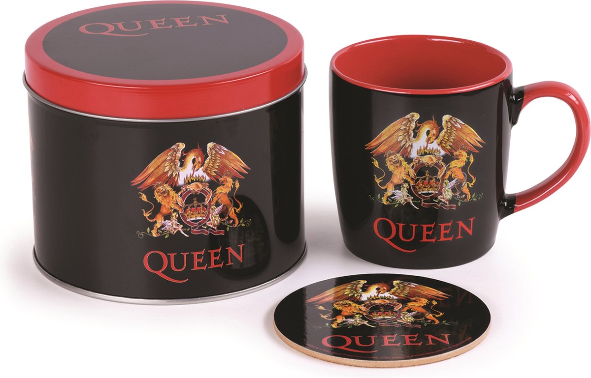 Queen - Logo Geschenkset - Onderzetter en Mok