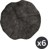 Placemat TOGO TREE TRUNK, SET/6, dia 38cm, grijs