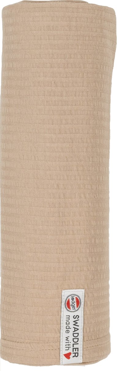 Goedkoopste Lodger - XL Swaddle Beige 120x120 cm Absorberend Swaddle Seersucker 0,3 TOG