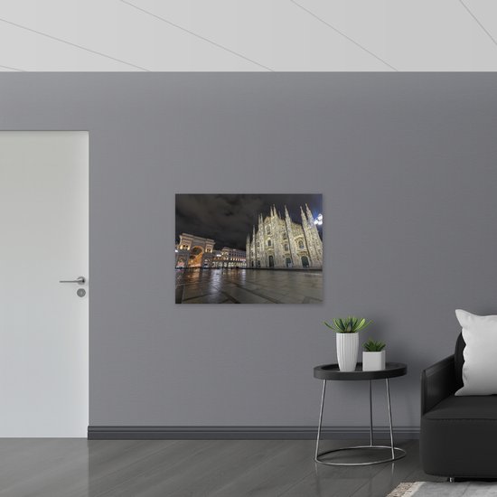 WallClassics - Panneau en mousse PVC – Cathédrale Santa Maria del Fiore sur la place Piazza Del Duomo à Florence, Italie – Photo 100 x 75 cm sur panneau en mousse PVC