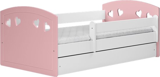 Kocot Kids - Bed Julia lichtroze zonder lade met matras 140/80 - Kinderbed - Roze