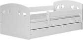 Kocot Kids - Bed Julia wit met lade met matras 180/80 - Kinderbed - Wit