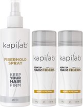 Kapilab Hair Fibers Voordeelset 58 gram - Blond - Natuurlijke haarvezels verbergen haaruitval - Direct voller haar