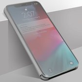 Etui Geschikt voor Apple iPhone 11 Pro Chroom Gestreept Doorzichtige Flap Dun - Zilver
