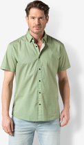 Twinlife Heren shirt small graphic s.s. - Overhemden - Duurzaam - Elastisch - Groen - M