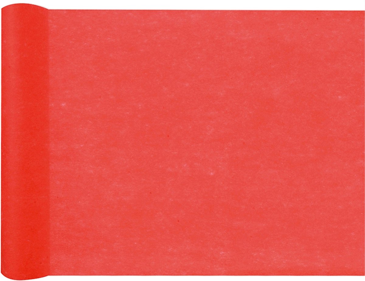 Santex Tafelloper op rol - 2x - rood - 30 cm x 10 m - non woven polyester