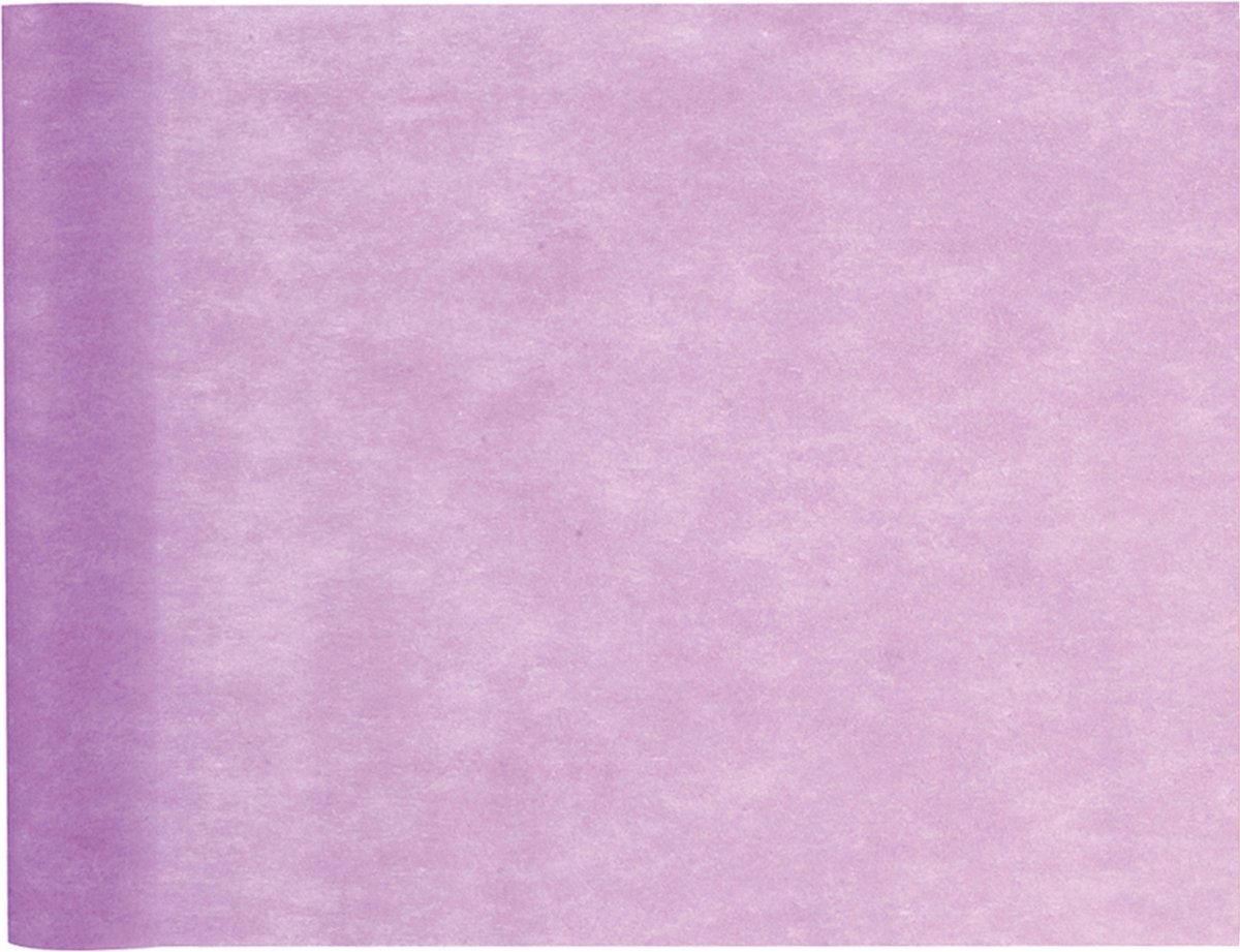 Santex Tafelloper op rol - 2x - lila paars - 30 cm x 10 m - non woven polyester