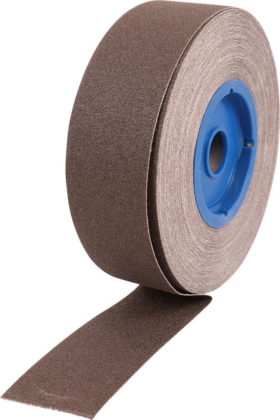 Rol schuurlinnen bruin 50mmx25m p80