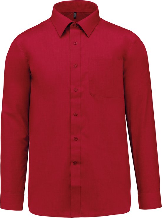 Chemise homme 'Jofrey' manches longues Kariban Rouge taille 6XL