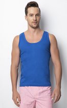 6 pack-Heren Onderhemd van 100% katoen-Singlet Heren-Blauw-2XL