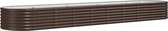 vidaXL - Plantenbak - 368x80x36 - cm - gepoedercoat - staal - bruin