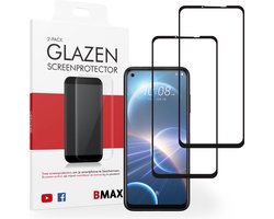 2-pack BMAX geschikt voor HTC Desire 22 Pro Screenprotector - Full Cover gehard glas - Apple screenprotectors - Telefoonaccessoires - Telefonie & Accessoires - Beschermglas - Glas screenprotectors - Zwart