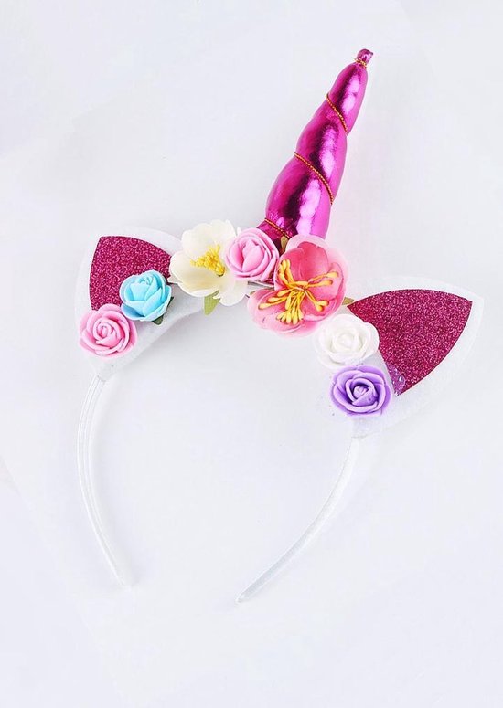 Unicorn eenhoorn haarband bloemen goud kopen? 7,95