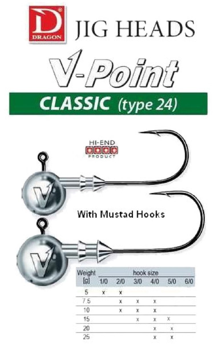 Dragon V-point Big Game Jighead 35g / #10/0