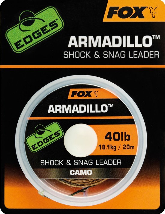 Camo Shock & Snag Leader - 20M Armadillo Edges Fox van CAM — afbeelding 5