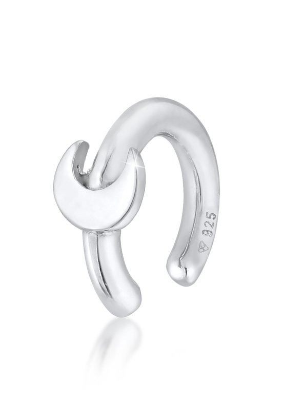 Elli Dames oorbellen oorknopjes creool marquise met opaal steen met zirkonia steen in 925 sterling zilver, Zilver, Opaal