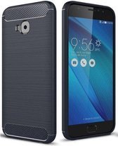 Geborstelde TPU Cover - Asus Zenfone 4 Selfie Pro ZD552KL - Blauw