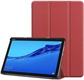 Huawei MediaPad M5 Lite 10.1 hoes - Tri-fold Book Case - Donker Rood