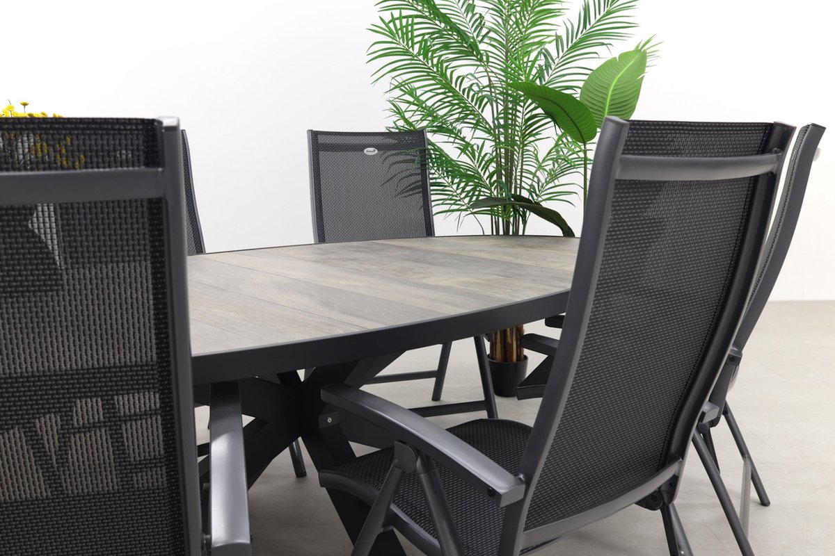 Hartman Salvatore/Silva salon de jardin ovale aspect bois 240x115 cm