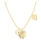 Lora di Lora Ketting Jezebel Star. Korte ketting, in lengte verstelbaar voor female 18K Vermeil Goud 36 cm + 5 cm