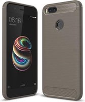 Geborstelde TPU Cover - Xiaomi Mi A1 - Grijs