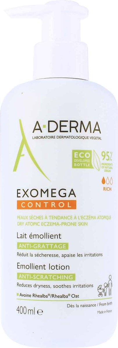 Body Lotion A-Derma Exomega Control Verlichting van jeuk en irritatie (400 ml)