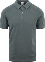 Blue Industry - Knitted Poloshirt Groen - Modern-fit - Heren Poloshirt Maat L