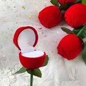 Rozen Ring Box - Romantische Geschenk Verpakking voor Sieraden Oorbellen Ringen Kettingen - Creatief Valentijnsdag Cadeau - Verjaardag - Feest Verpakking