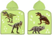Strandponcho kind - dino's dinosaurus - kinderponcho strandhanddoek met capuchon - badponcho strandlaken voor kinderen - leuke print