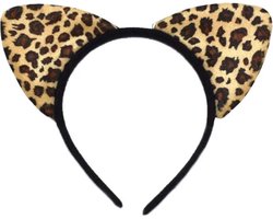 Akyol - Panter hoofdband – kat – haarband – vacht - dieren - oren- kat diadeem – oren panter -panteroor -carnaval -feest - haarband -diadeem-festival - accesoires – verjaardag – verassing – cadeau