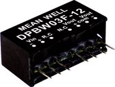 Mean Well DPBW03G-15 DC/DC-convertermodule 100 mA 3 W Aantal uitgangen: 2 x Inhoud 1 stuk(s)