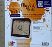 MyArtBook papier vierkant - recycled kraft grijs 120g