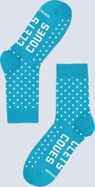 CLETS COUES SOK BLAUW/WIT DOTS MAAT 23-26