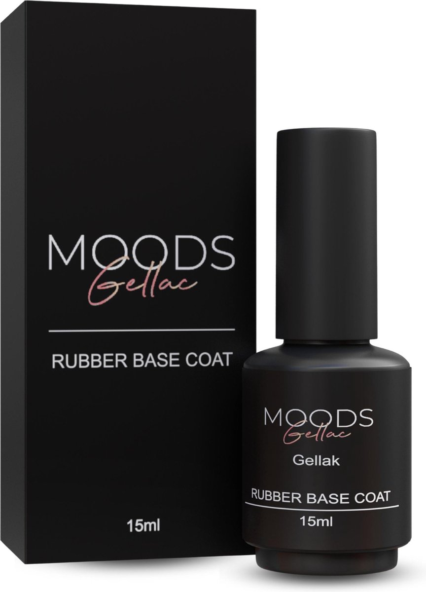 Goedkoopste Moods Gellac - Rubber Base Coat - Nagellak - Gellak Starterspakket - Nagels - Gellak Set - 15 ML