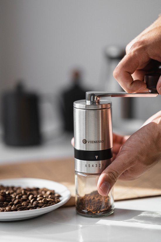 VIENESSO Hand-held coffee grinder with ceramic grinder
