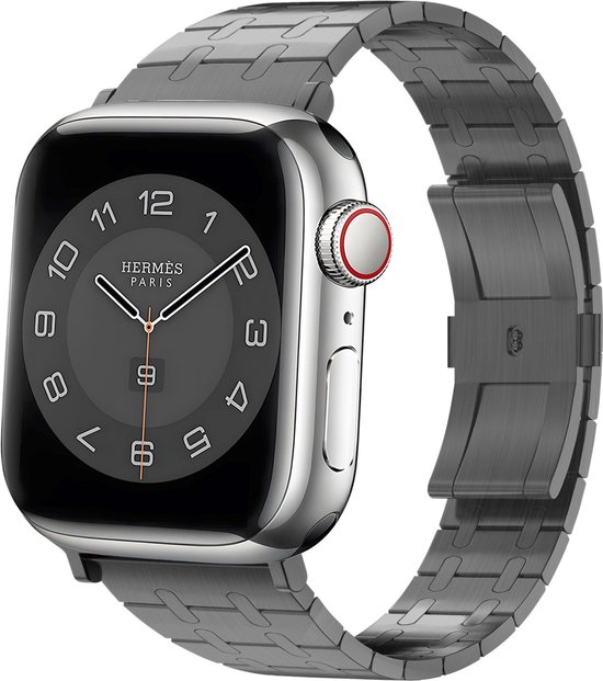 Kai Tian zilver zwart premium roestvrij stalen horlogeband gazen horlogeband voor mannen vrouwen dubbele sluiting vouwsluiting horlogeband vervanging metalen armband 18 mm 20 mm 22 mm 24 mm, zilver, 24mm