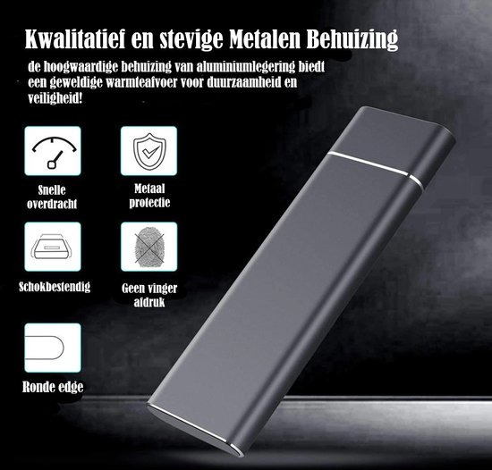 Mini externe harde 1 TB - Mobiele draagbare opslag - Mobile portable... | bol.com