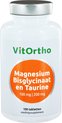 VitOrtho - Magnesium Bisglycinaat 100 mg en Taurine 200 mg (100 tablets)