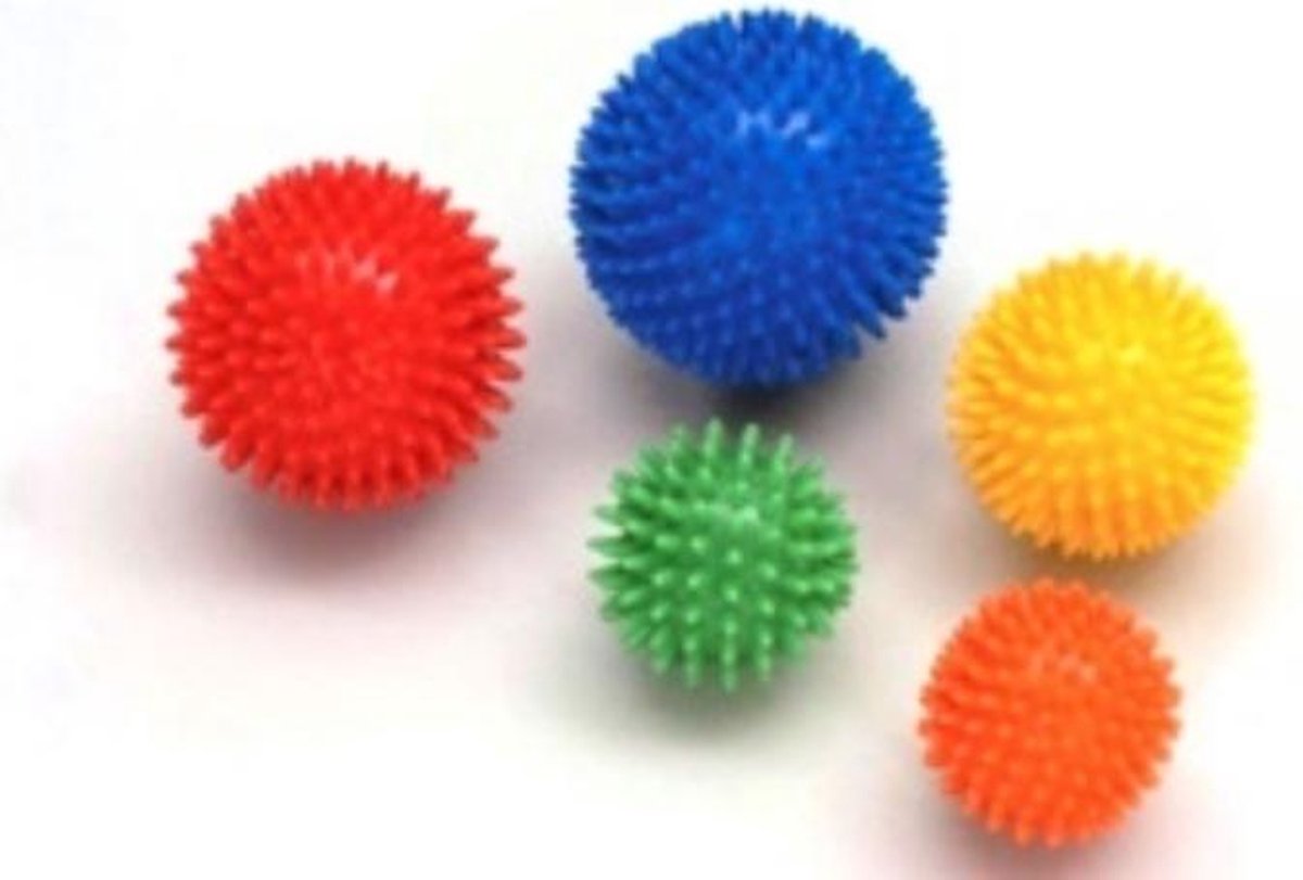 Massage Bal met spikes: 6 cm - oranje