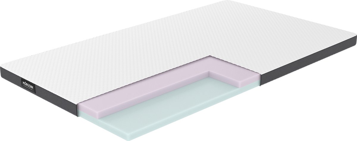 Mörgenn Premium Hybrid Topdekmatras - Ergonomische Topper - 7 cm dik - 120x200 cm Wit