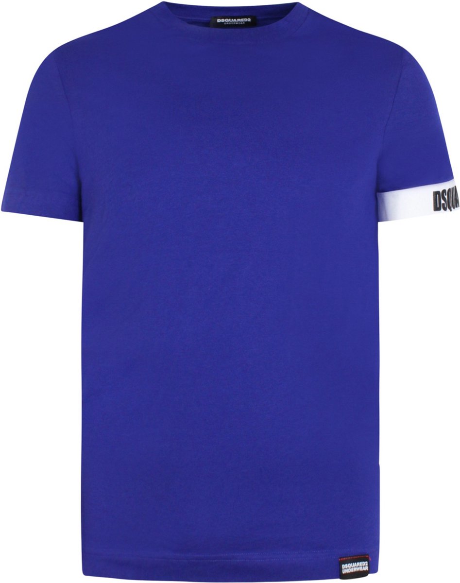 Dsquared2 Tape Logo T-Shirt Heren Blauw - Maat: M