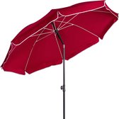 Parasol - Parasols - Strandparasol - Stokparasol - Parasol kantelbaar - - Inclusief draagtas - Waterafstotend - Ø 180 cm - Metaal - Polyester - Rood - ⌀ 180 x 200 cm