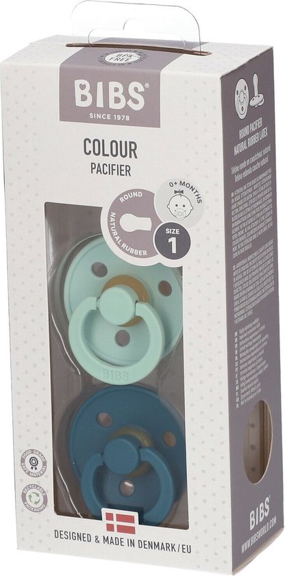 BIBS - Colour Fopspeen - Symmetrisch - Maat 1 - Sand/Iron - Duopack